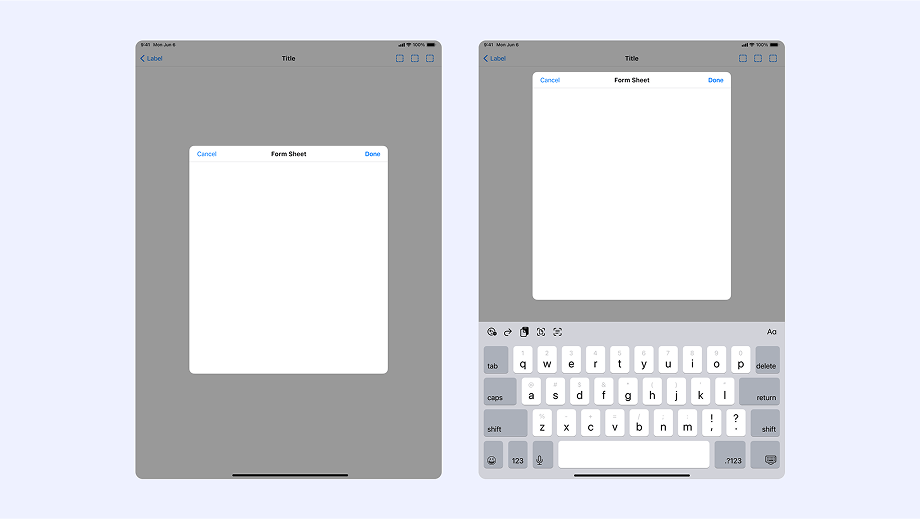 Form sheets