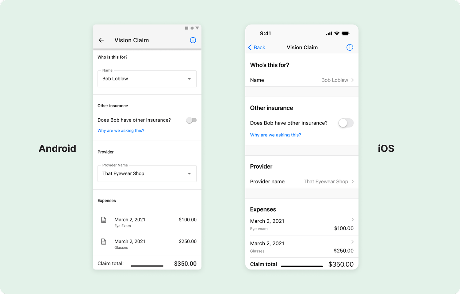 Android and iOS app comparison